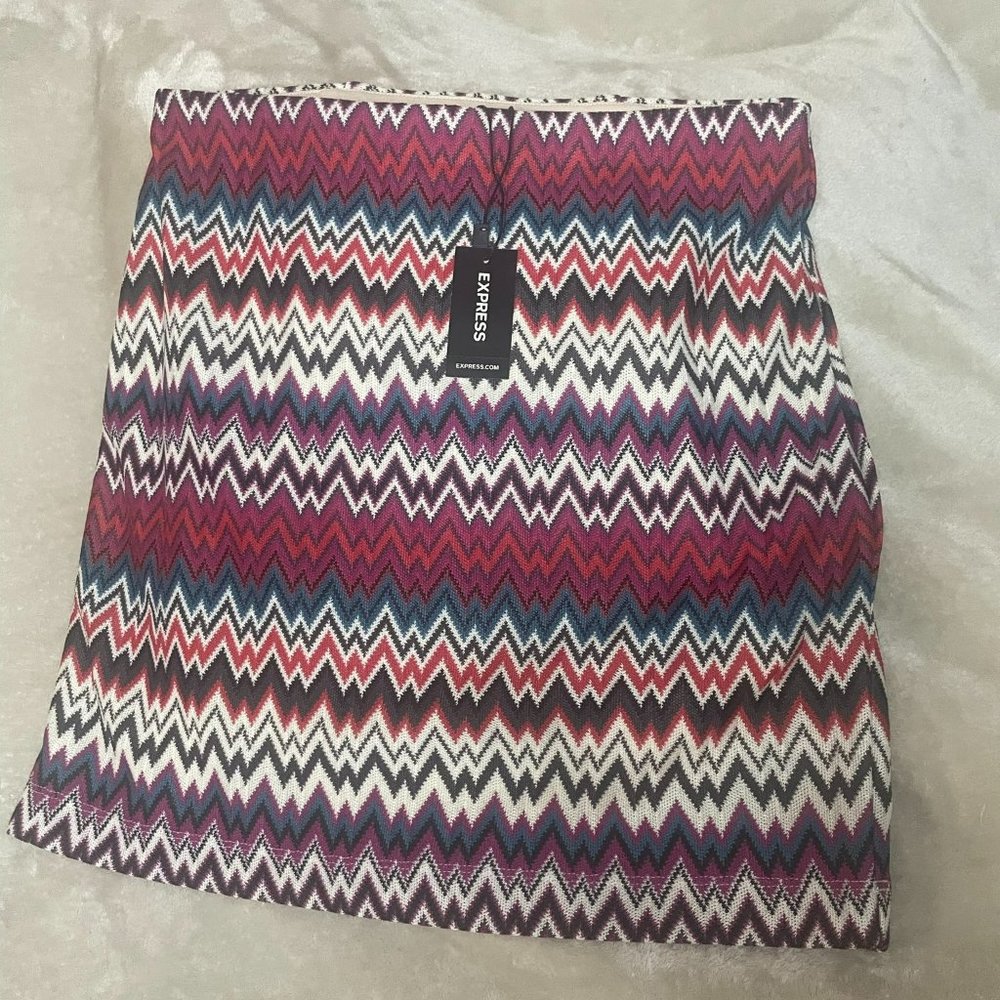Express Geometric Mini Skirt - XS - NWT